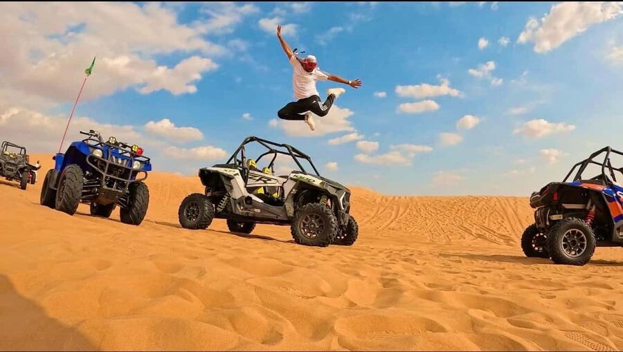 Desert Safari, QuadBike,Dune buggy, Sandboarding & CamelRide - Dune bashing in a 4x4: the main event and the real test of comfort