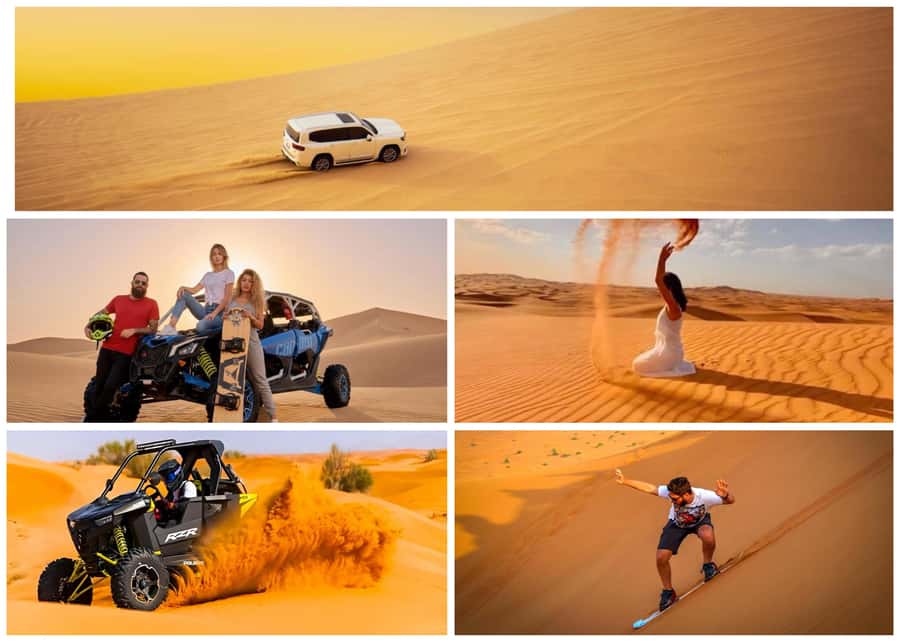 Doha: ATV/Quad, Safari 4x4, Camels, Sandboarding& Inland Sea - Dune bashing at Sealine Beach, fast turns and real desert feel