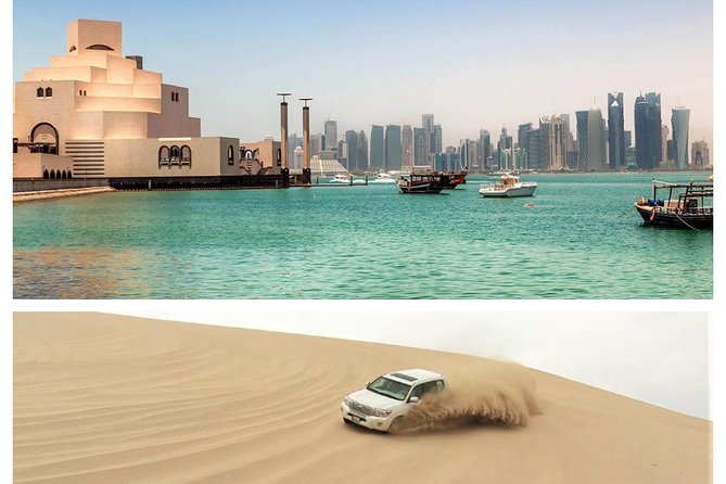 Doha Combo City And Half Day Desert Safari Tour No Hidden cost - Camel Ride, Sandboarding, and Dune Bashing: Desert Fun That Moves Fast