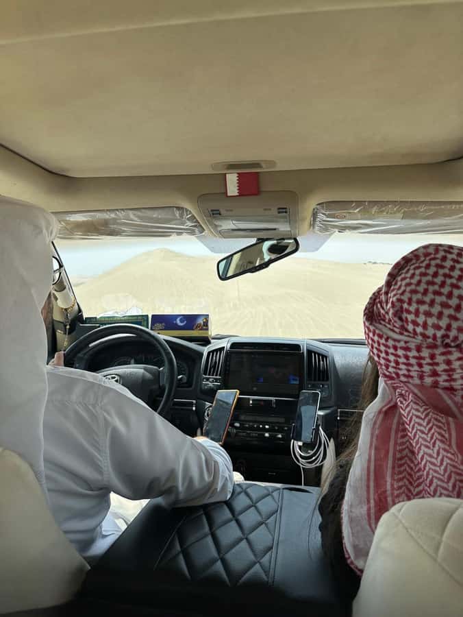 Doha: Desert Safari, Adventure, Sandboarding and Camel Ride - Inland Sea (Khor Al Adaid): The Sunset Stop That Changes The Whole Mood
