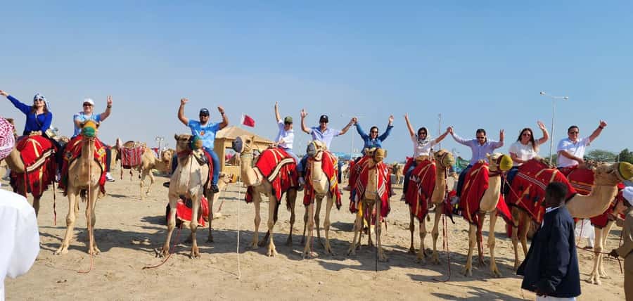 DOHA: Desert safari +Dune Bashing, Camel ride & Quad bikes - Camel Ride Plus Falcon Photo Ops, Simple Activities with Real Photo Payoff