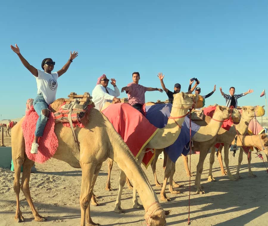 Doha: Desert Safari with Camel Ride and Quad Bike and Buggy - Sand boarding: simple setup, big fun on the right sand