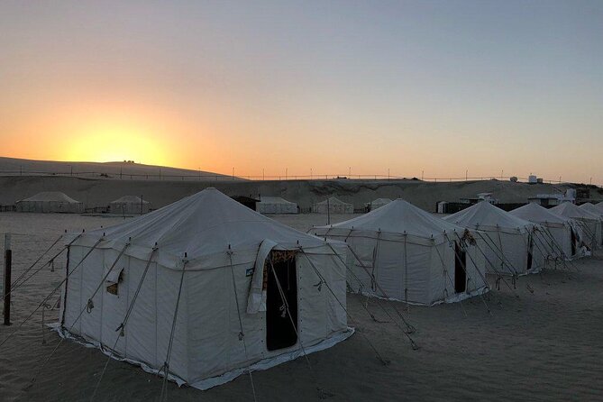 Doha : Full Day Desert Safari | BBQ Dinner | Inland sea - Khor Al Udaid and the Inland Sea: where sea meets sand dunes