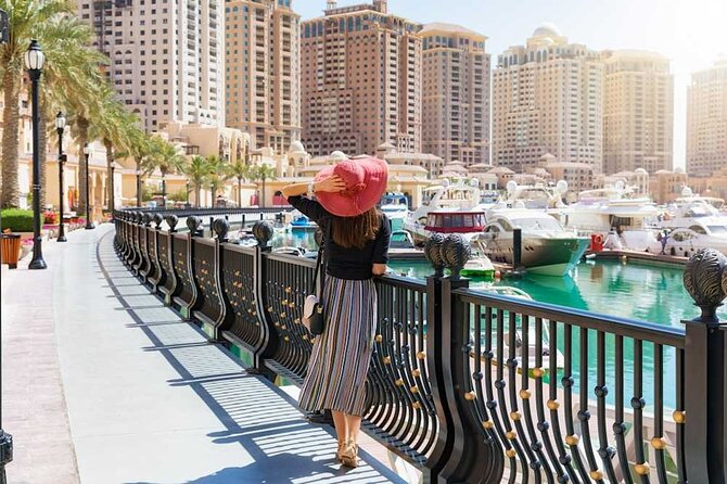 Doha Guided City Tour with Hotel Airport Pickup and Drop off - The Pearl-Qatar, polished waterfront and a Mediterranean-style contrast