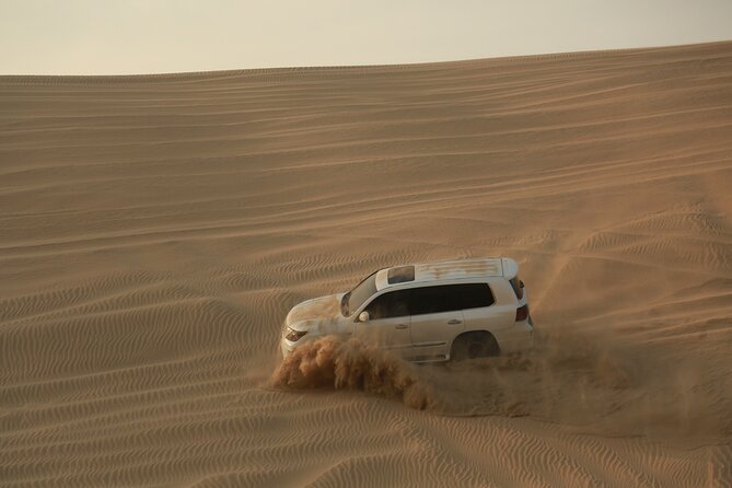 Doha: Half Day Desert Safari with Camel Ride and Inland Sea Tour - Stop 1 at Sealine Beach, tea and a short camel ride