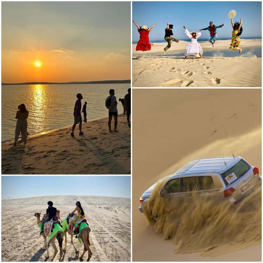 Doha: Private NIGHT desert safari with free camel ride - Sealine Beach Camel Ride: Quick, Classic, and Photo Friendly