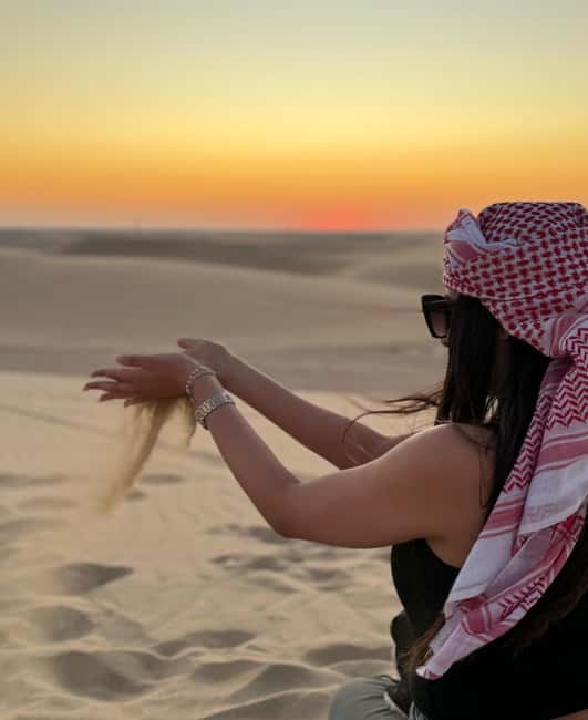 Doha Qatar : sealine adventure Camel Ride sandboard Sunset - Quick hits before you go