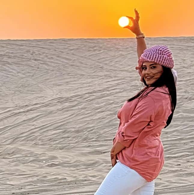 Doha Qatar : sealine adventure Camel Ride sandboard Sunset - Optional quad bike: add adrenaline, if you want it