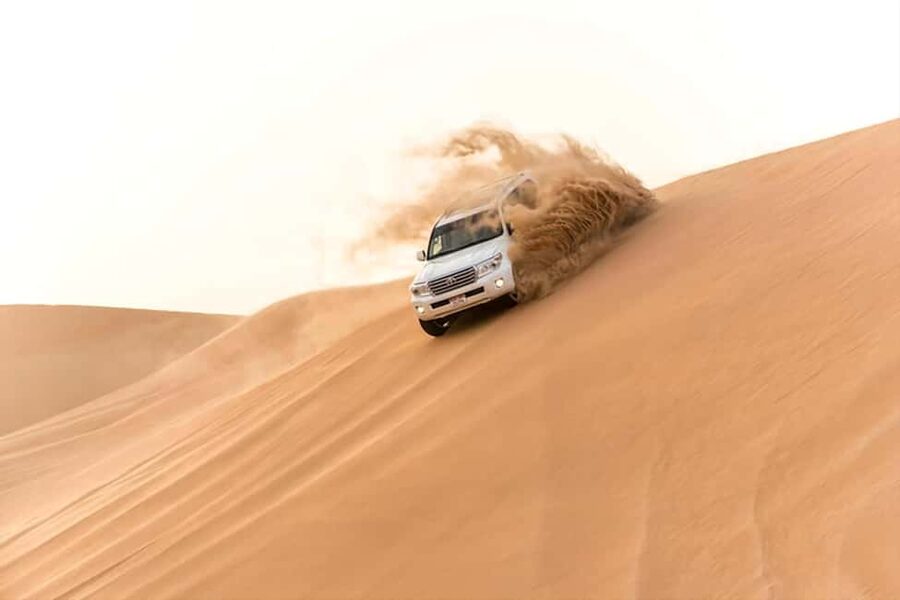 Doha Qatar : sealine adventure Camel Ride sandboard Sunset - Air-conditioned 4x4 pickup, then straight to the desert