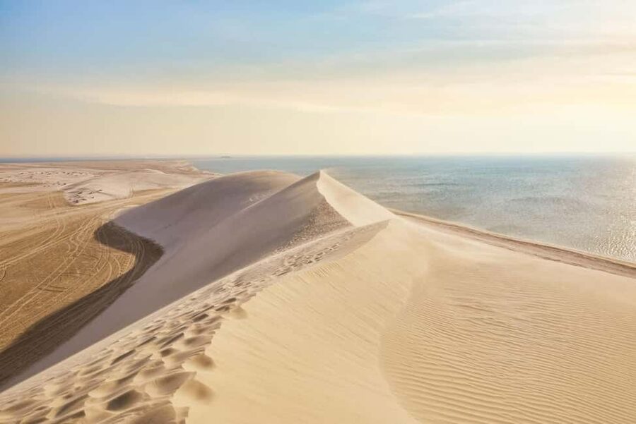Doha:Quad Bike Desert Safari Adventure with 4x4 Vehicle Ride - Inland Sea viewpoints: where the horizon makes the whole day click