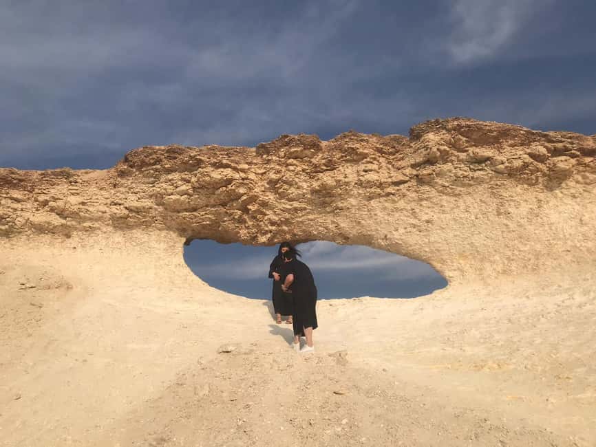 Doha; Richard Serra Installation, Mushroom rock and Zekreet - Brouq Nature Reserve and Richard Serra’s East-West/West-East