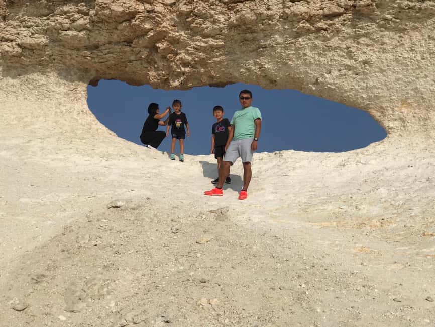 Doha; Richard Serra Installation, Mushroom rock and Zekreet - Camel Farm Stop: Desert Heritage in Plain Sight