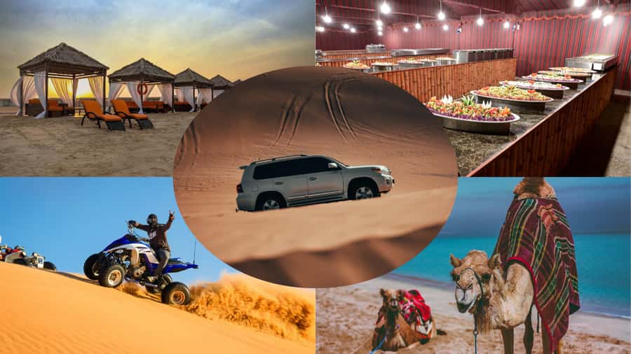 Doha:Safari Tour with Lunch/Dinner in Desert by the Sea Side - The 7-hour route: how the day stays organized