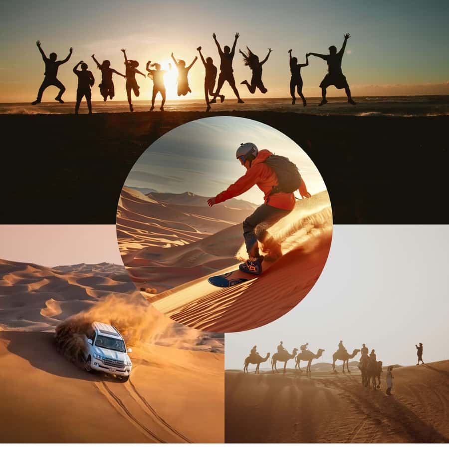Doha: Shared Desert Safari, Sandboarding, Camel Ride - Pickup and the route toward the Inland Sea area