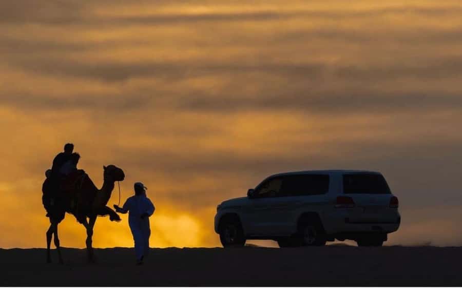 Doha: Stargazing Desert Safari w/ Dune Bashing & Camel Ride - Sealine break and photo time: your first taste of the night dunes
