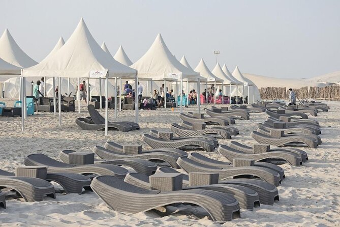 Full-Day DesertSafari with Camel Ride,InlandSea & BBQ Desert Camp - Dune Bashing in the Middle of the Dunes