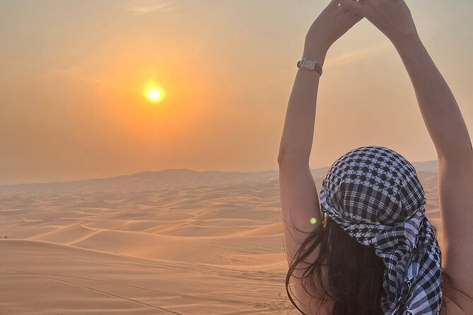 Fullday City Tour and Desert Safari with Camel Ride and SandBoard - Inland Sea Finish and The Pearl Island, How the Day Closes Strong