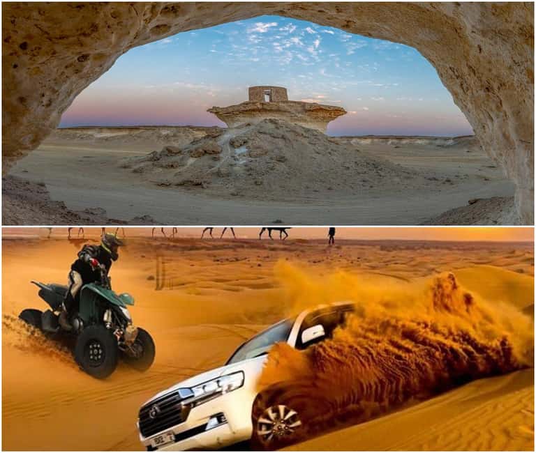 Fullday Tour to West of Qatar And Desert Safari with Pickup - Meeting in Doha and rolling out in an air-conditioned 4WD