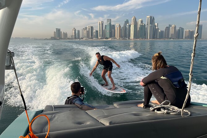 Private Wakesurfing or Wakeboarding along Doha's skyline - Why Doha Skyline Wakesurfing Feels Special