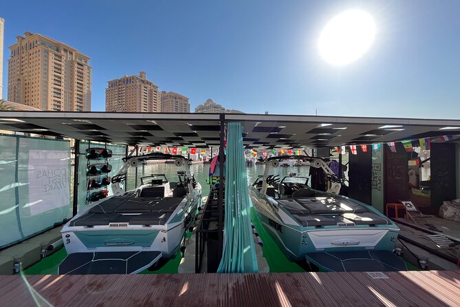 Private Wakesurfing or Wakeboarding along Doha's skyline - Price and Value for a Private Group of up to 6