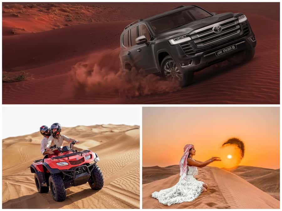 Qatar: Desert Safari, Camel Ride, Inland sea, Sandboarding - Dune bashing in a 4x4: where the adrenaline lives