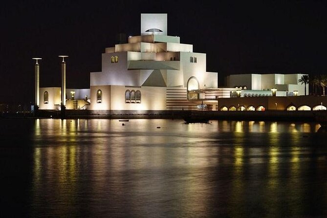 Qatar: Full day City and North Qatar tour | History and Heritage - Al Corniche, Pearl Island, and the Doha Bay glow