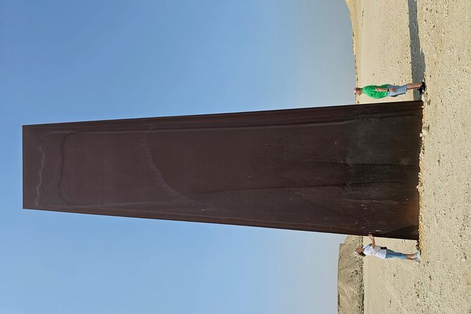 Qatar West Coast Zkreet Richard Sierra Camel Track Rock Formation - Stop 3: Zekreet Fort ruins and Mushroom Rock, where erosion does the artwork