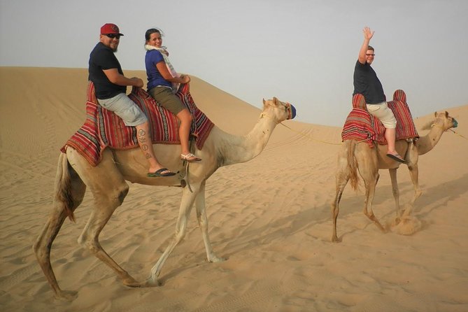 Sharing or Private Safari, Sand Boarding, Camel Ride, inland Sea Quick swim - Inland Sea at Khor Al Adeid, Where Desert Meets Water