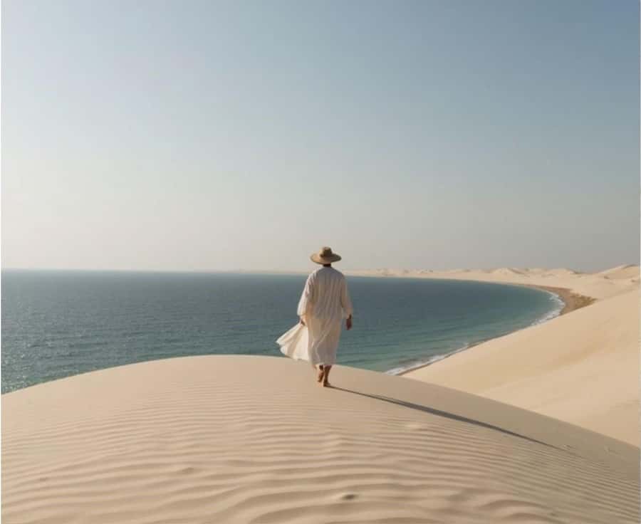 Sunrise/Sunset DuneBashing,CamelRide InlandSea &Sandboarding - Doha pickup to Inland Sea dunes: the start matters
