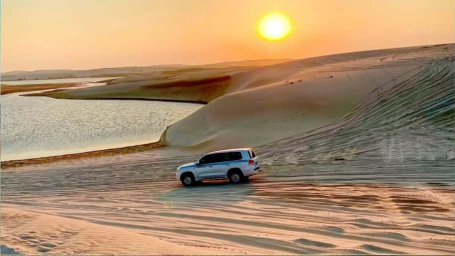 Sunrise/Sunset DuneBashing,CamelRide InlandSea &Sandboarding - 4x4 dune bashing: thrilling, fast, and worth prepping for