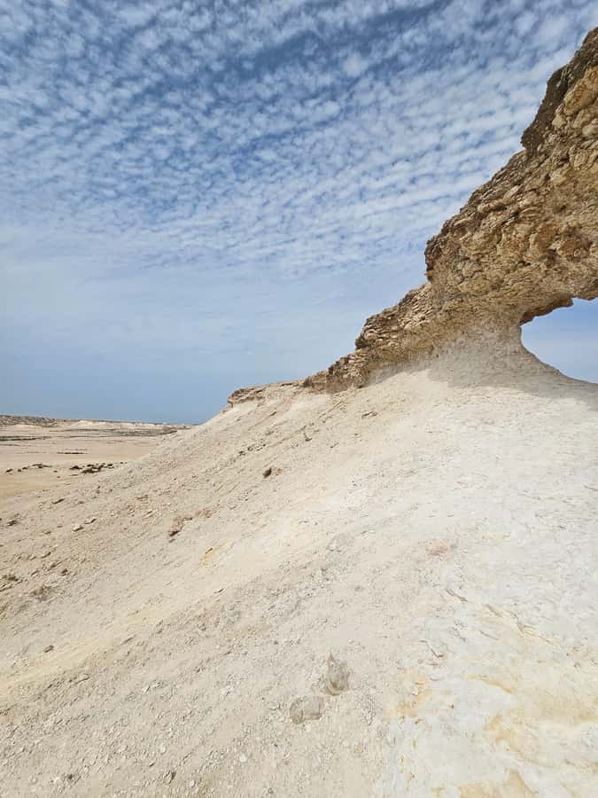 West Qatar-Doha Richard sierra,camel race,mushroom rock - Ras Abrouq Peninsula and the Umbrella-Shaped Stone Hut